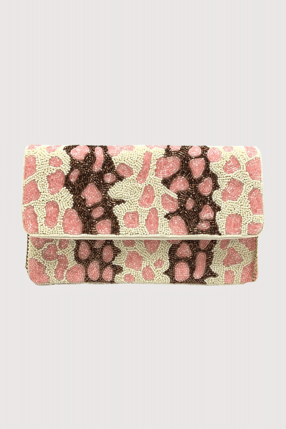 Pink Leopard Beaded Clutch- Style And Artistry With Pizzazz