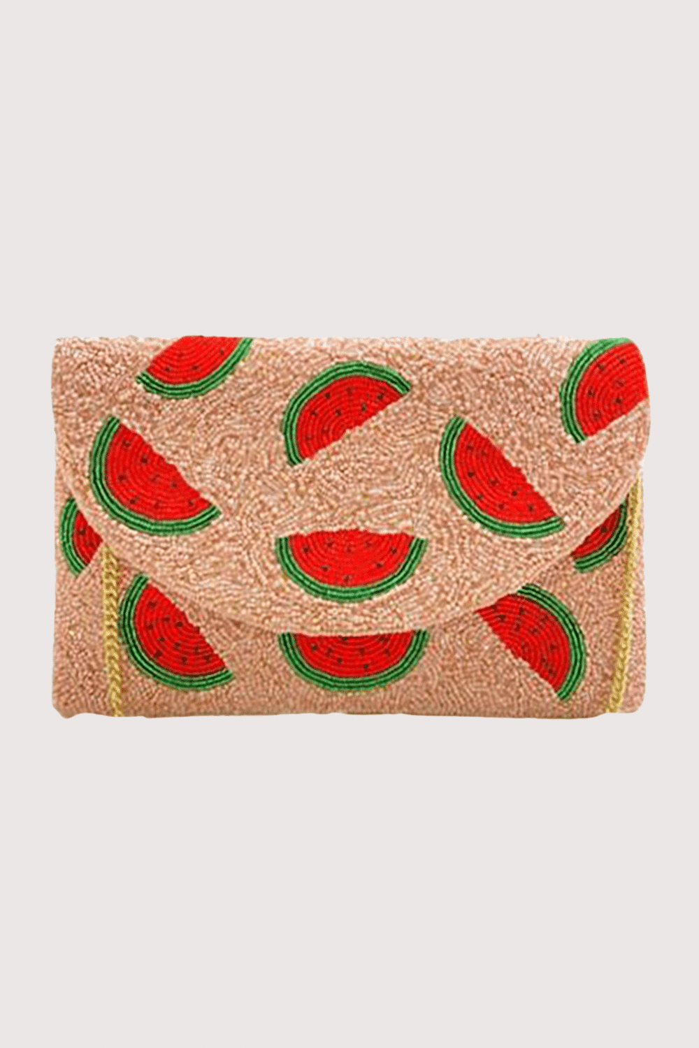 Blush Watermelon Beaded Clutch