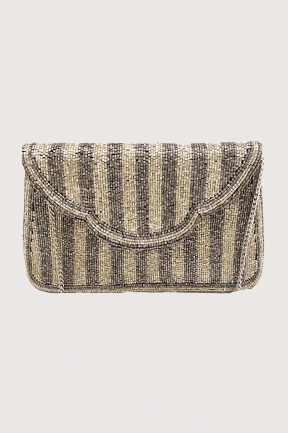 Hematite Flared Out Beaded Clutch