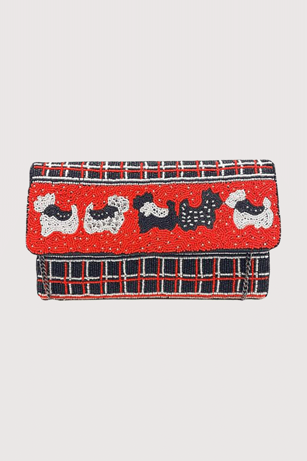 Scottish Dog Beaded Clutch