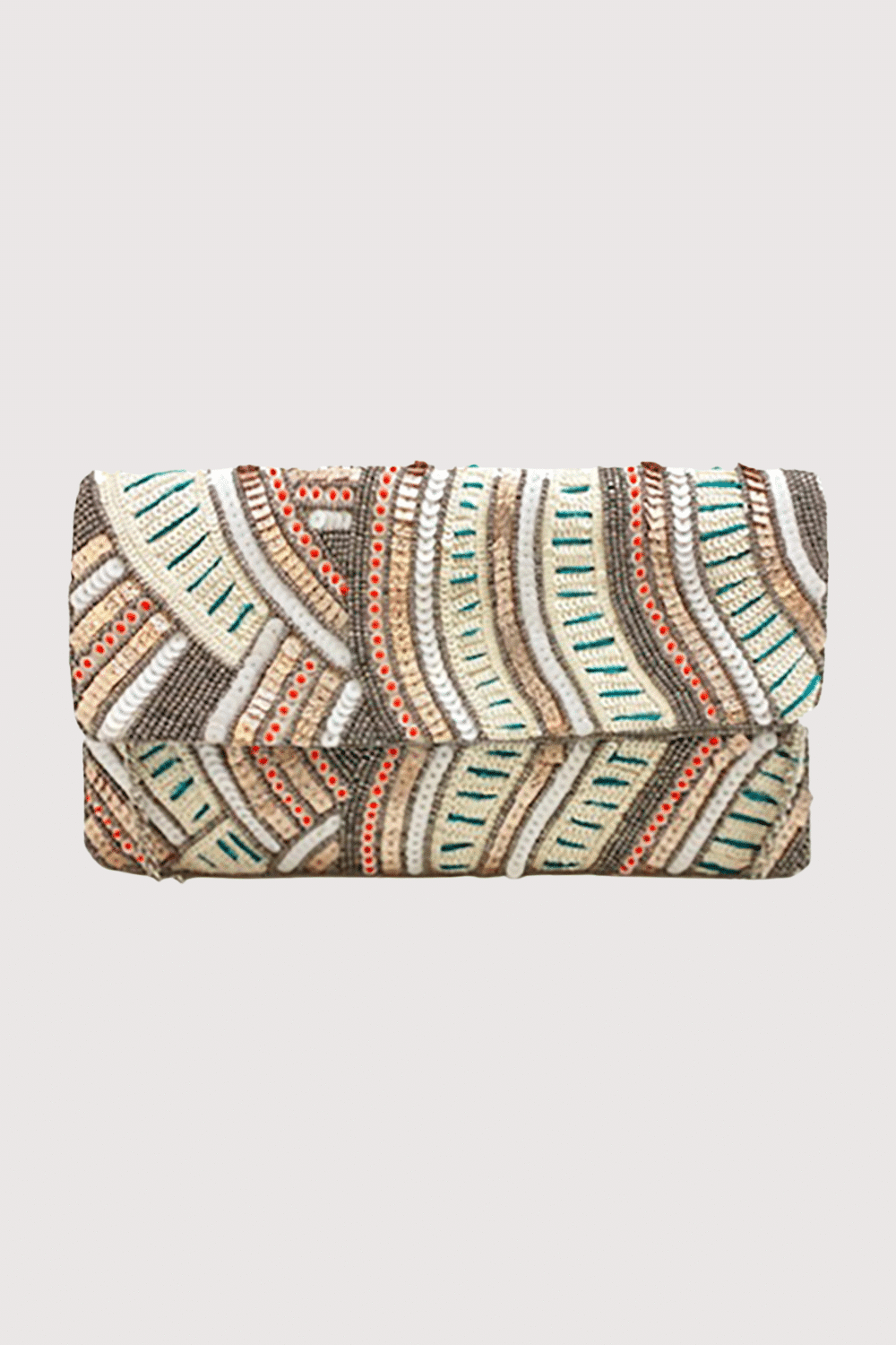 Curvy Line Patterned Clutch