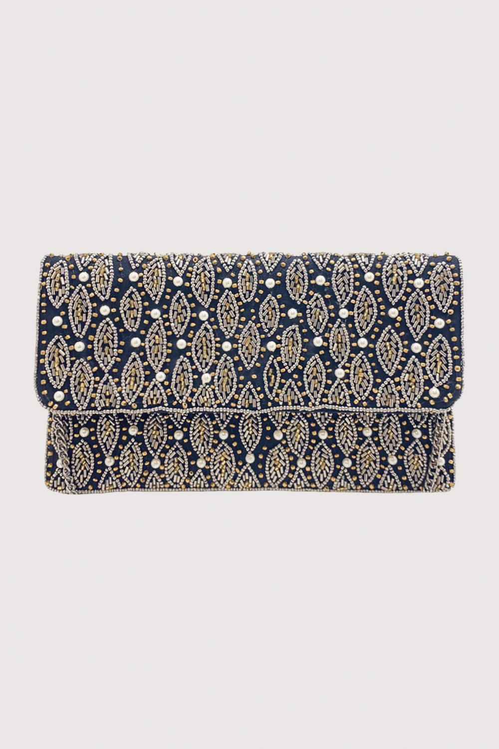 Black Clutch With Pearls Clutch