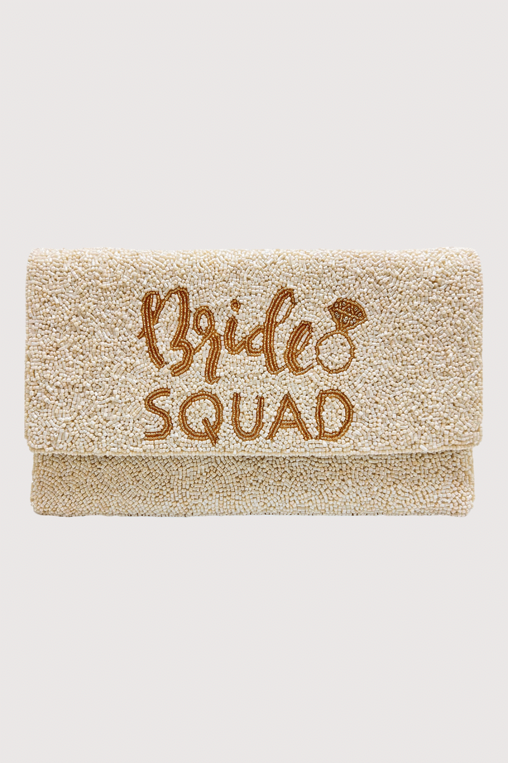 Bride Squad W/ Ring Beaded Clutch