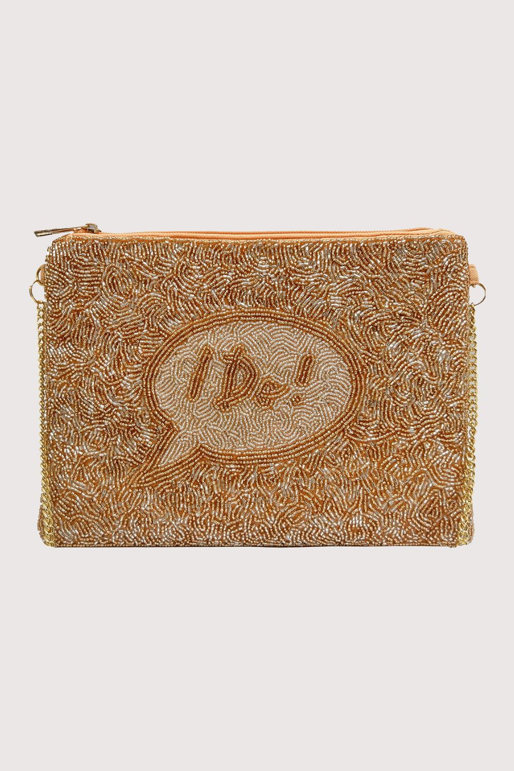 Rose Gold ” I Do” Beaded Bag