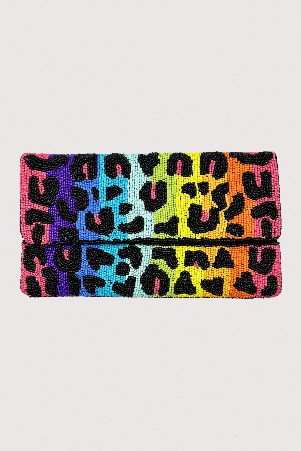 Multi Color Animal Print Clutch