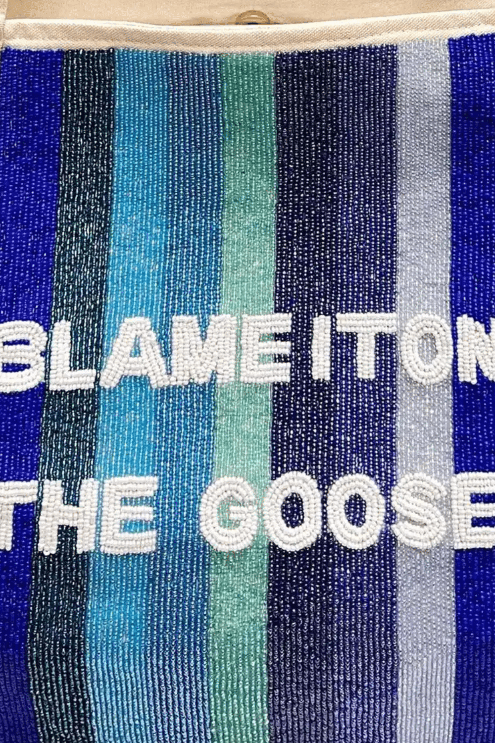 Blame It On The Goose Beaded Tote Bag