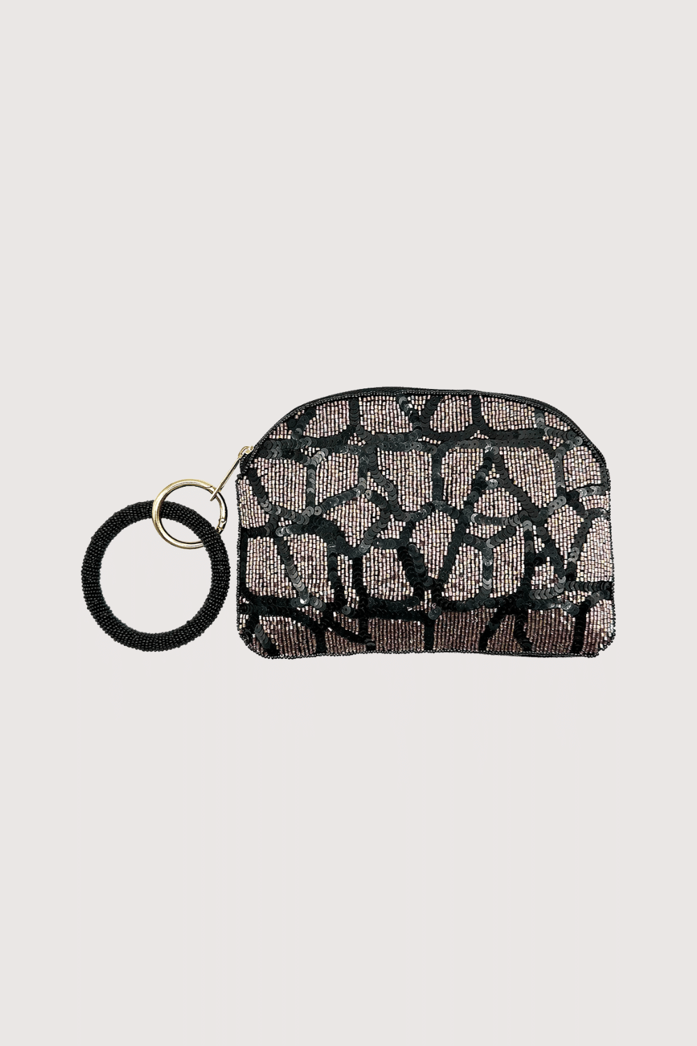 Animal Print Beaded  Wristlet