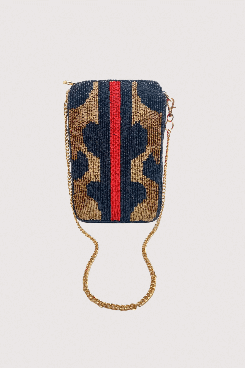 Camo With Red & Black Stripes Phone Bag