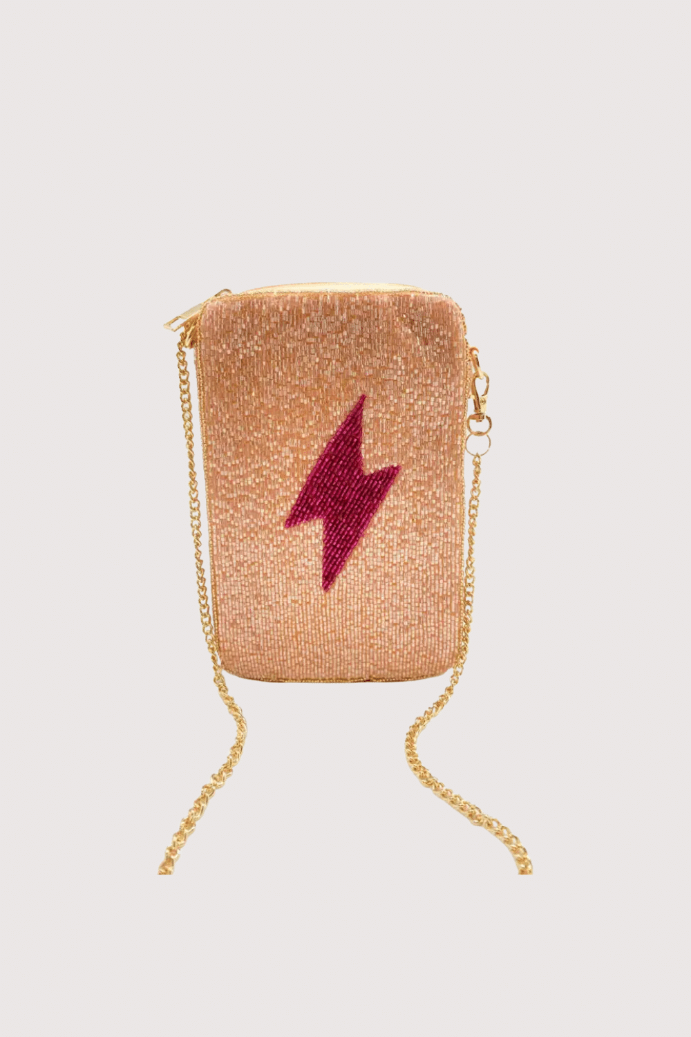 Pink Lighting Bolt Phone Bag