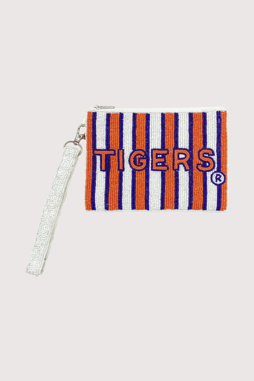 Tigers Striped Beaded Wristlet