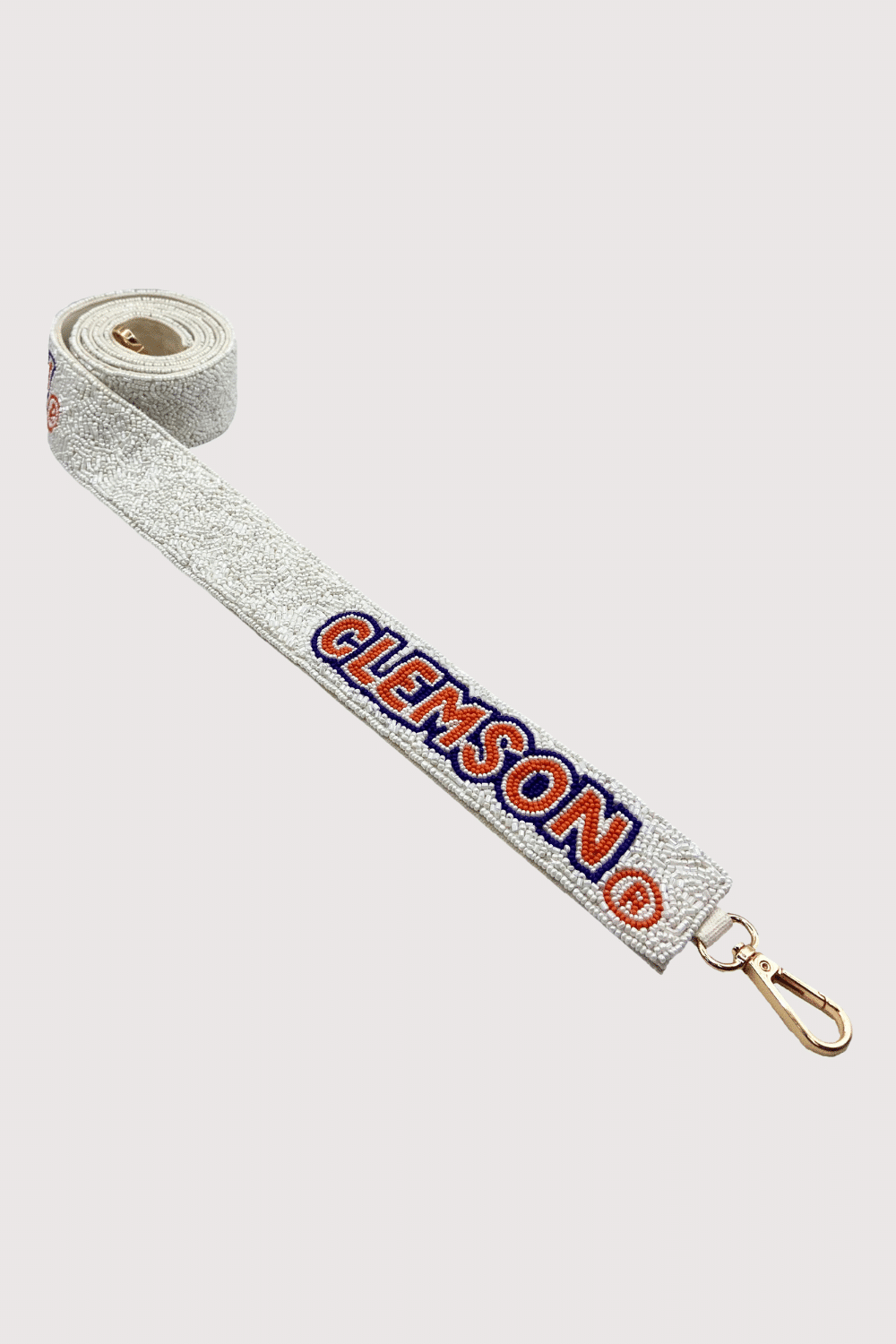 Clemson Beaded Bag Strap