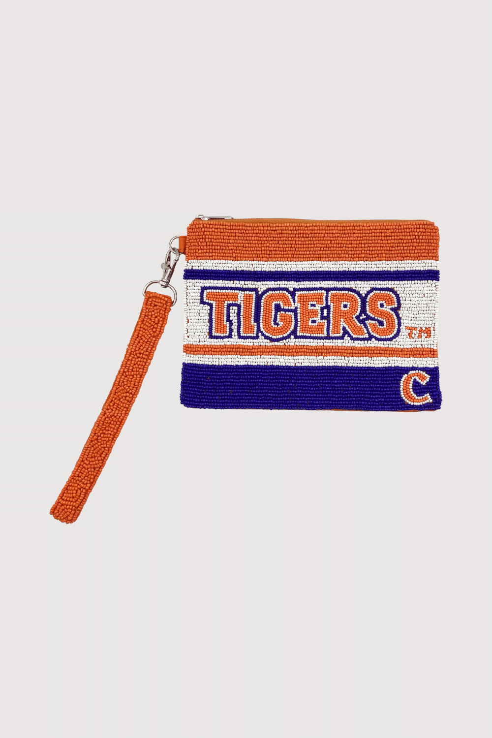 Tigers/Clemson Beaded Wristlet