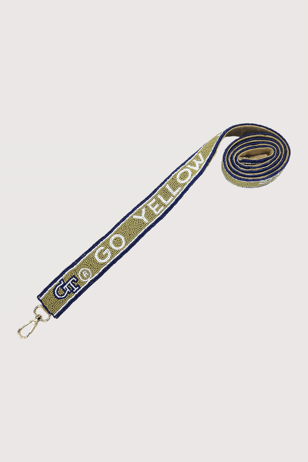 Georgia Tech Go Yellow Beaded Bag Strap