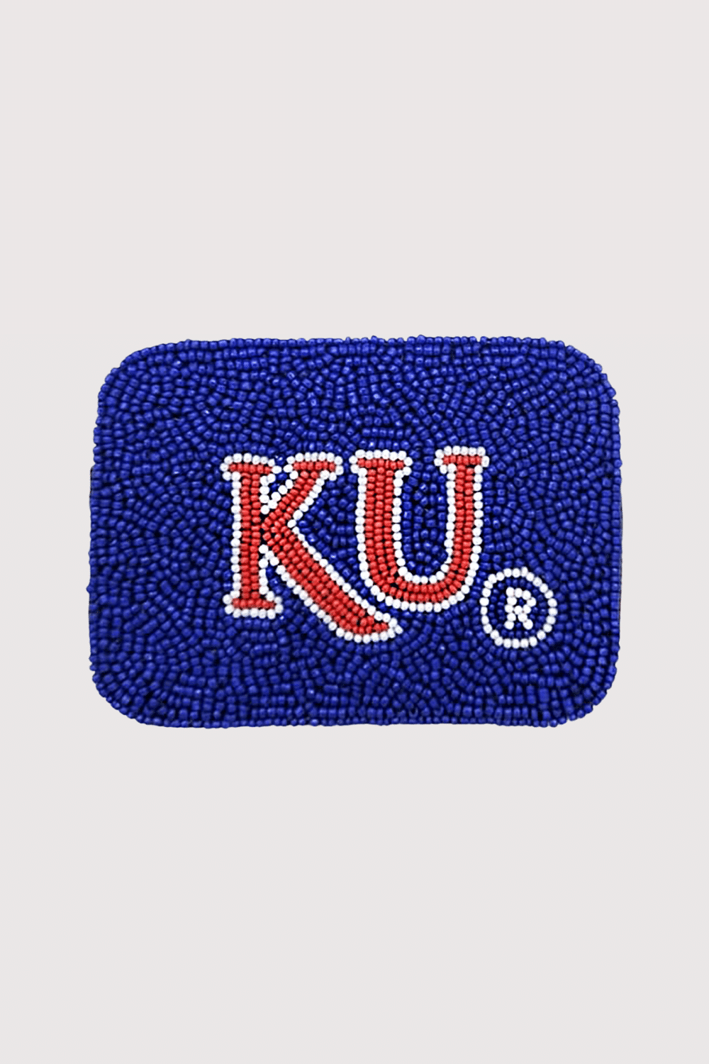 Ku Blue Beaded Card Holder
