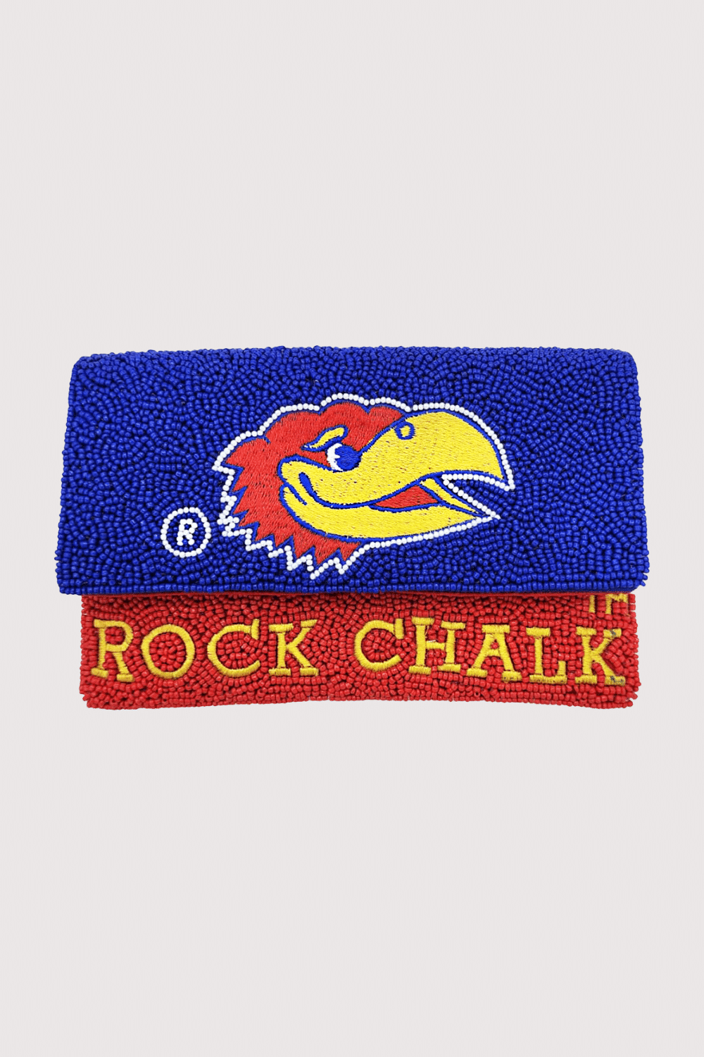 Rock Chalk  Kansas Beaded Mini Crossbody Bag