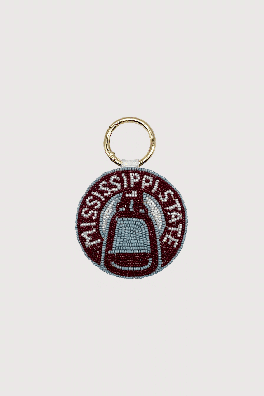 Mississippi State Beaded Keychain
