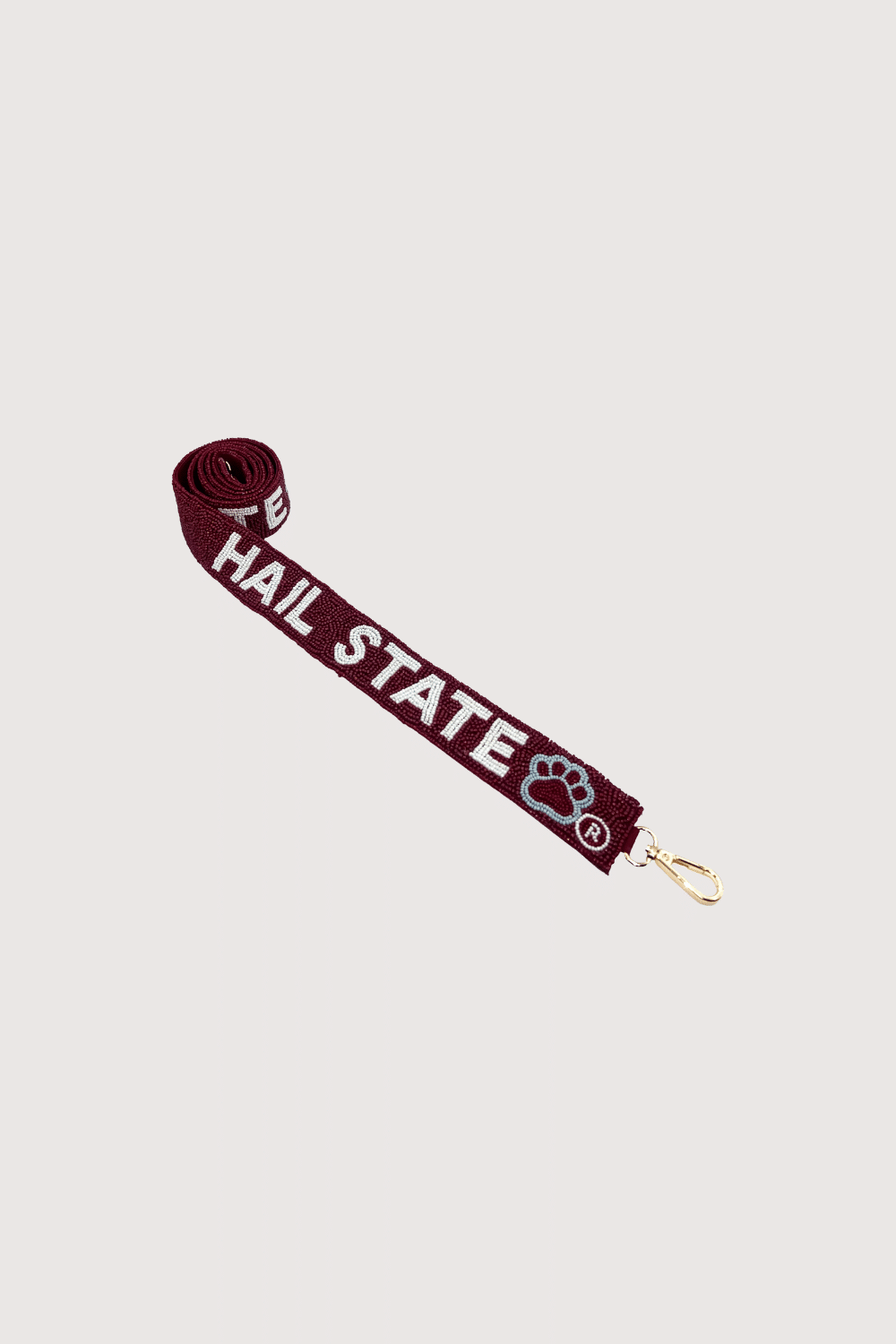 Hail State Burgundy Beaded Strap