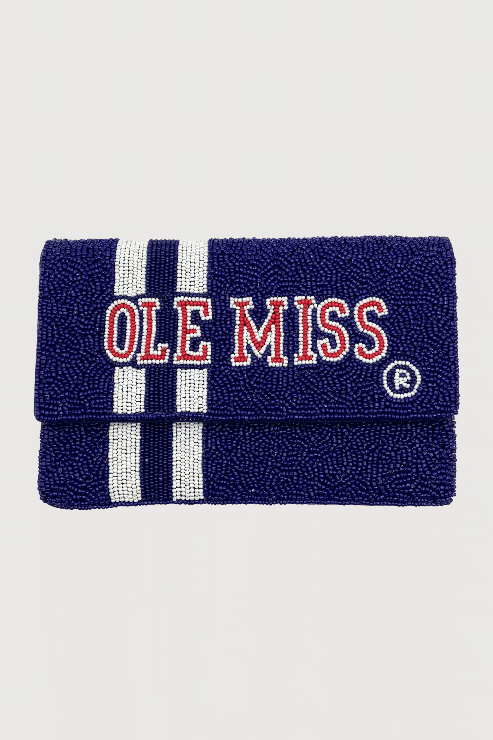 Blue W/ White Stripes Ole Miss Mini Crossbody Bag