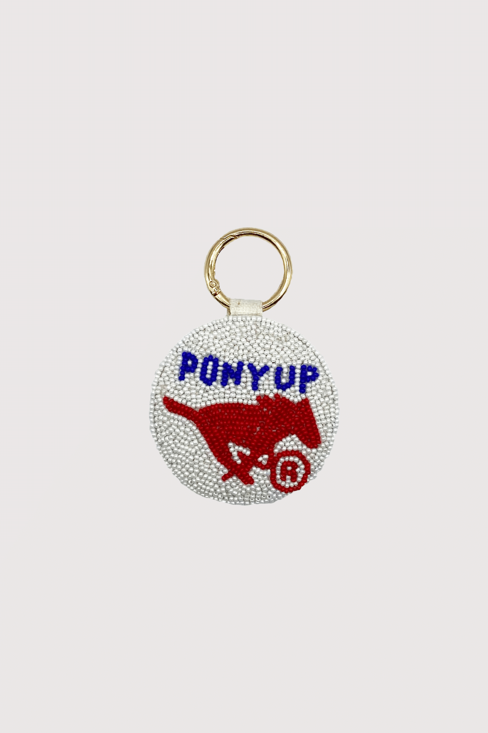 Pony Up Beaded Keychain