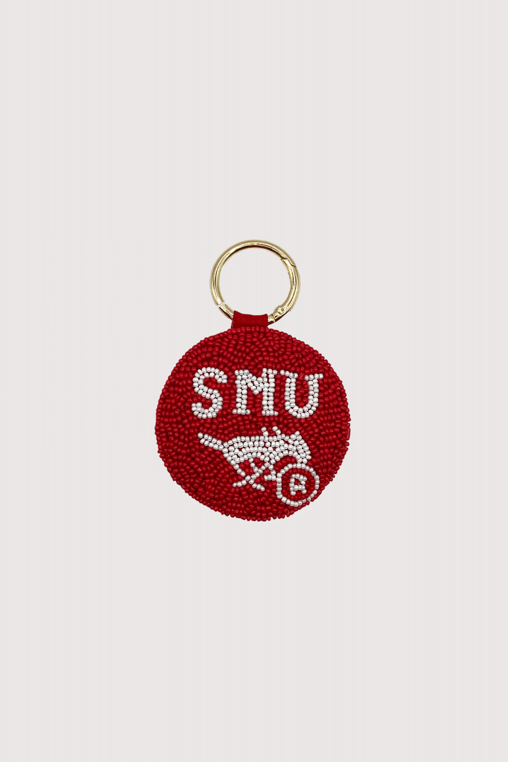 Smu Beaded Keychain