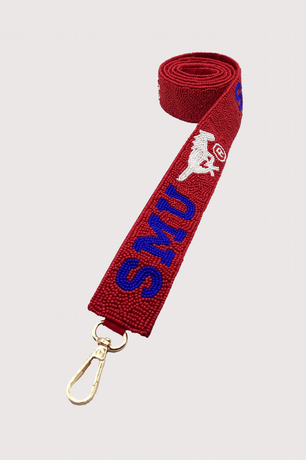 Red Smu Beaded Bag Strap