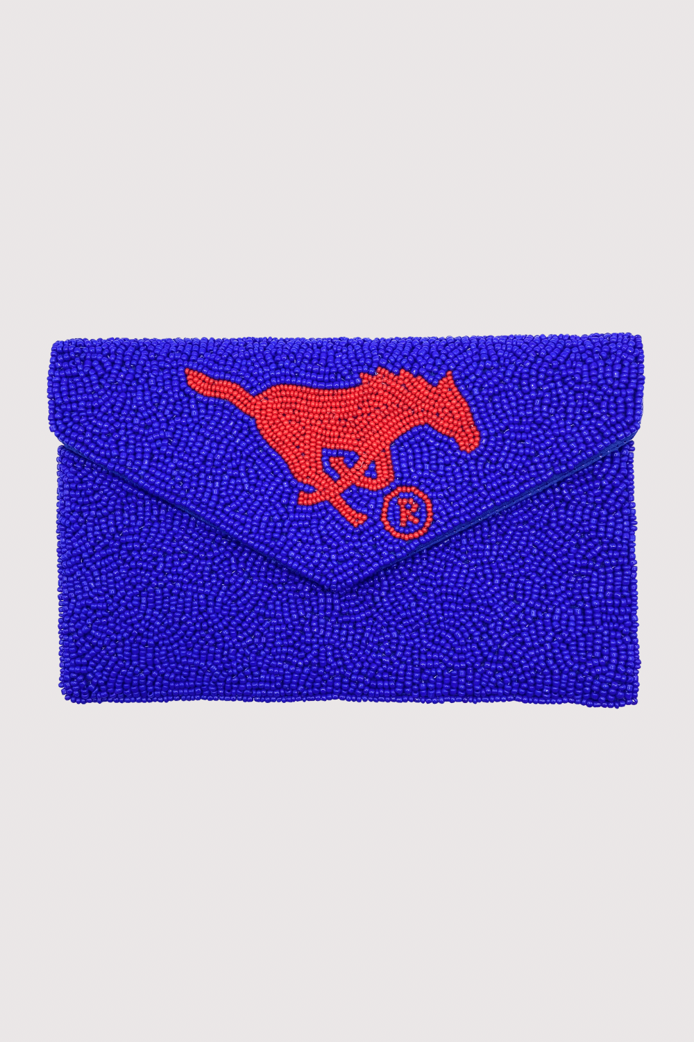 Blue Smu Mustang Beaded Mini Crossbody Bag