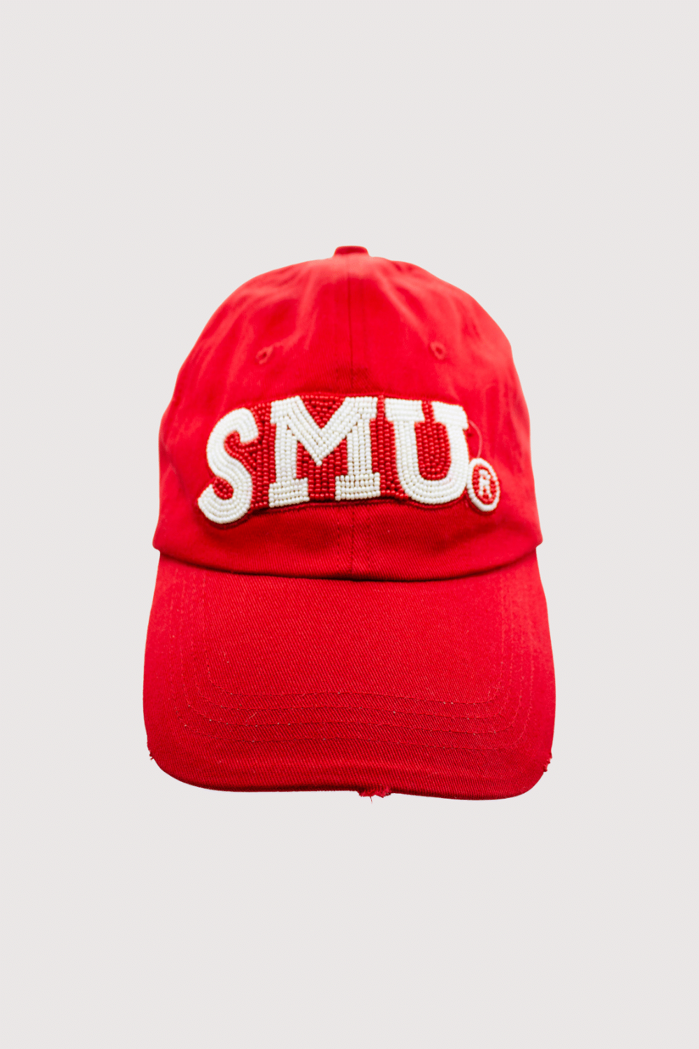 Smu Adjustable Beaded Cap