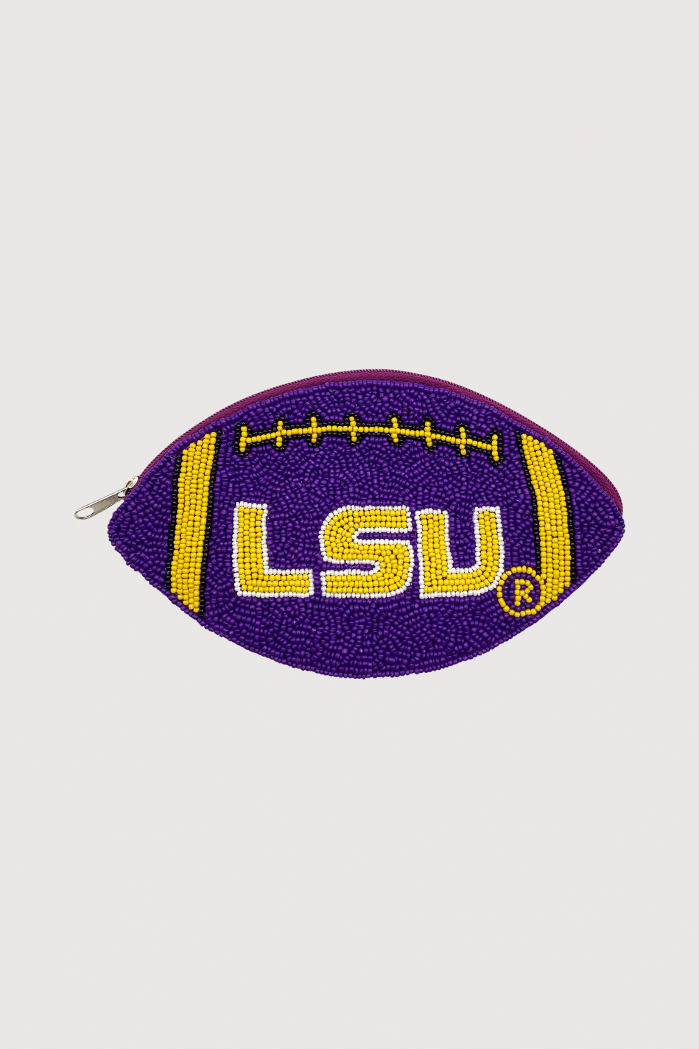 Lsu Football Beaded Pouch