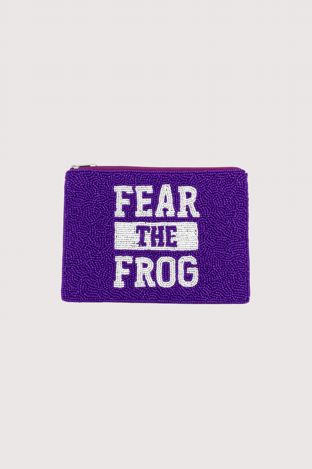 Fear The Frog Beaded Pouch
