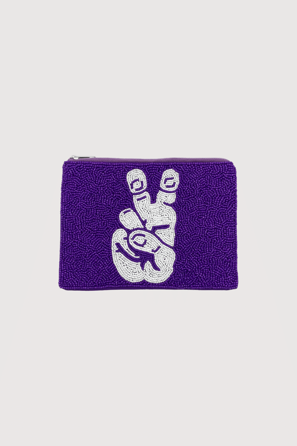 Horned Frogs Hand Beaded Pouch