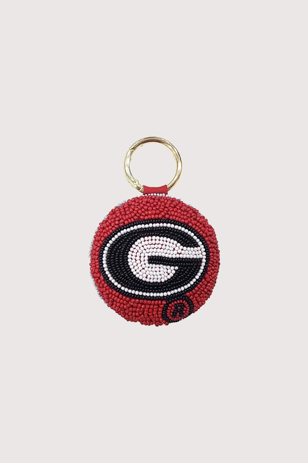 Georgia Bulldog Beaded Keychain