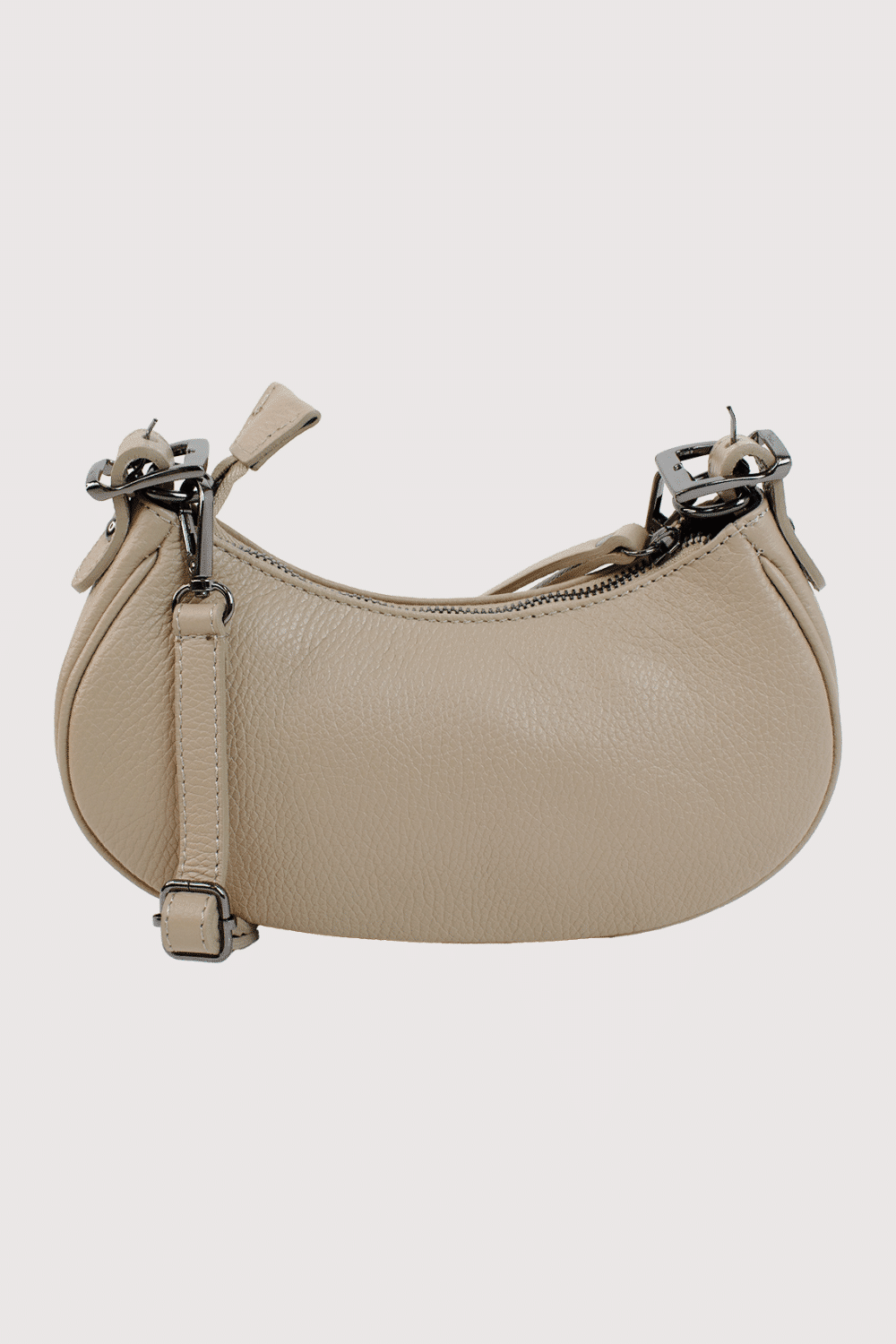 Italian Leather Crescent Handbag