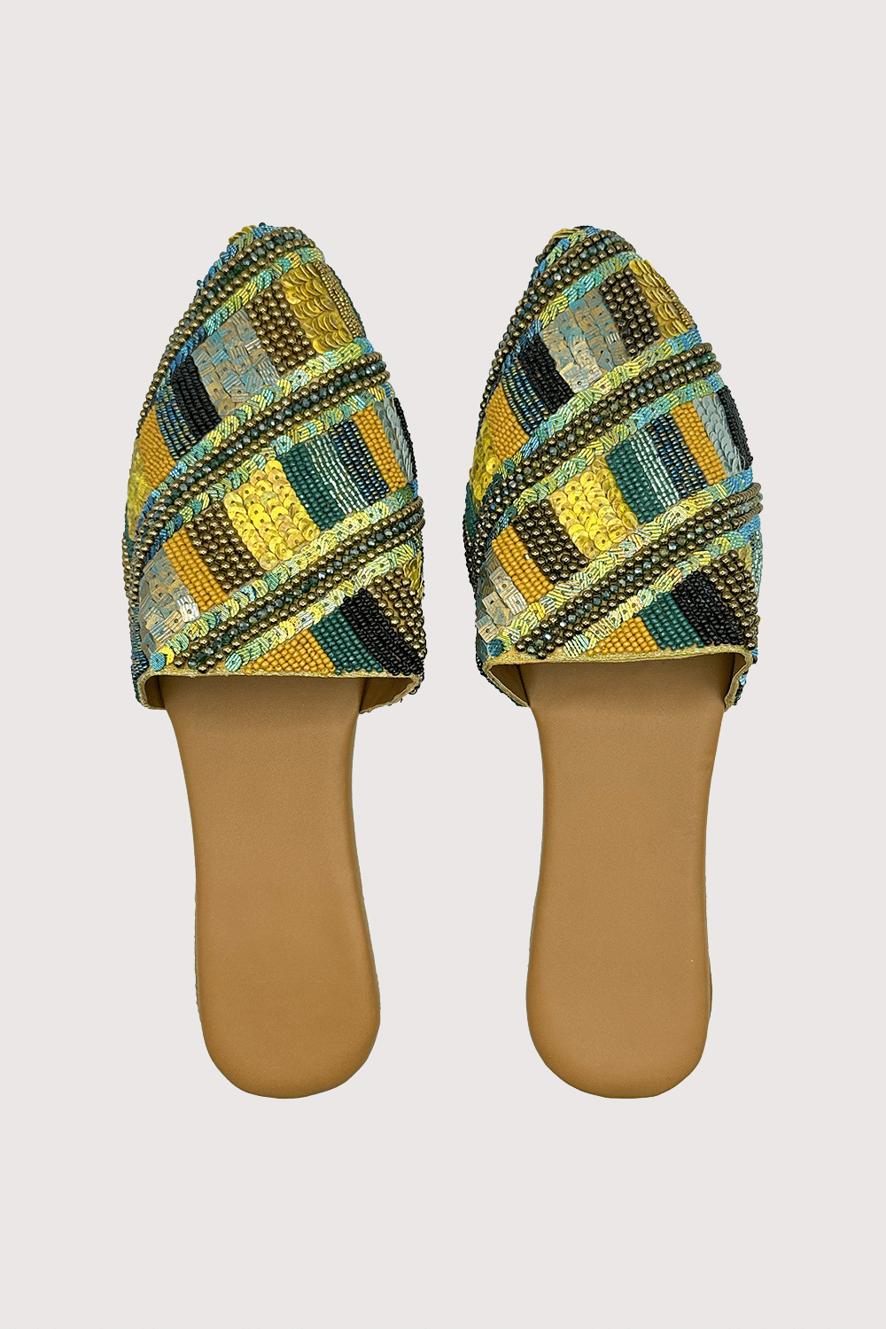 Beaded Mules Slippers