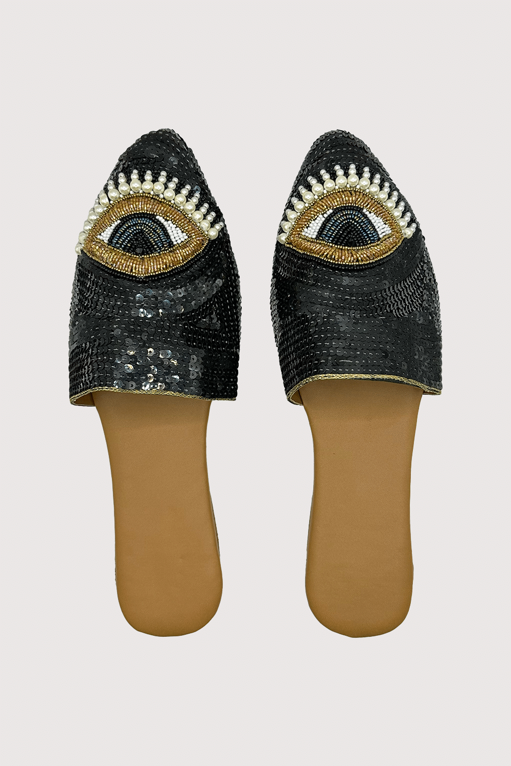Beaded Mules Slippers