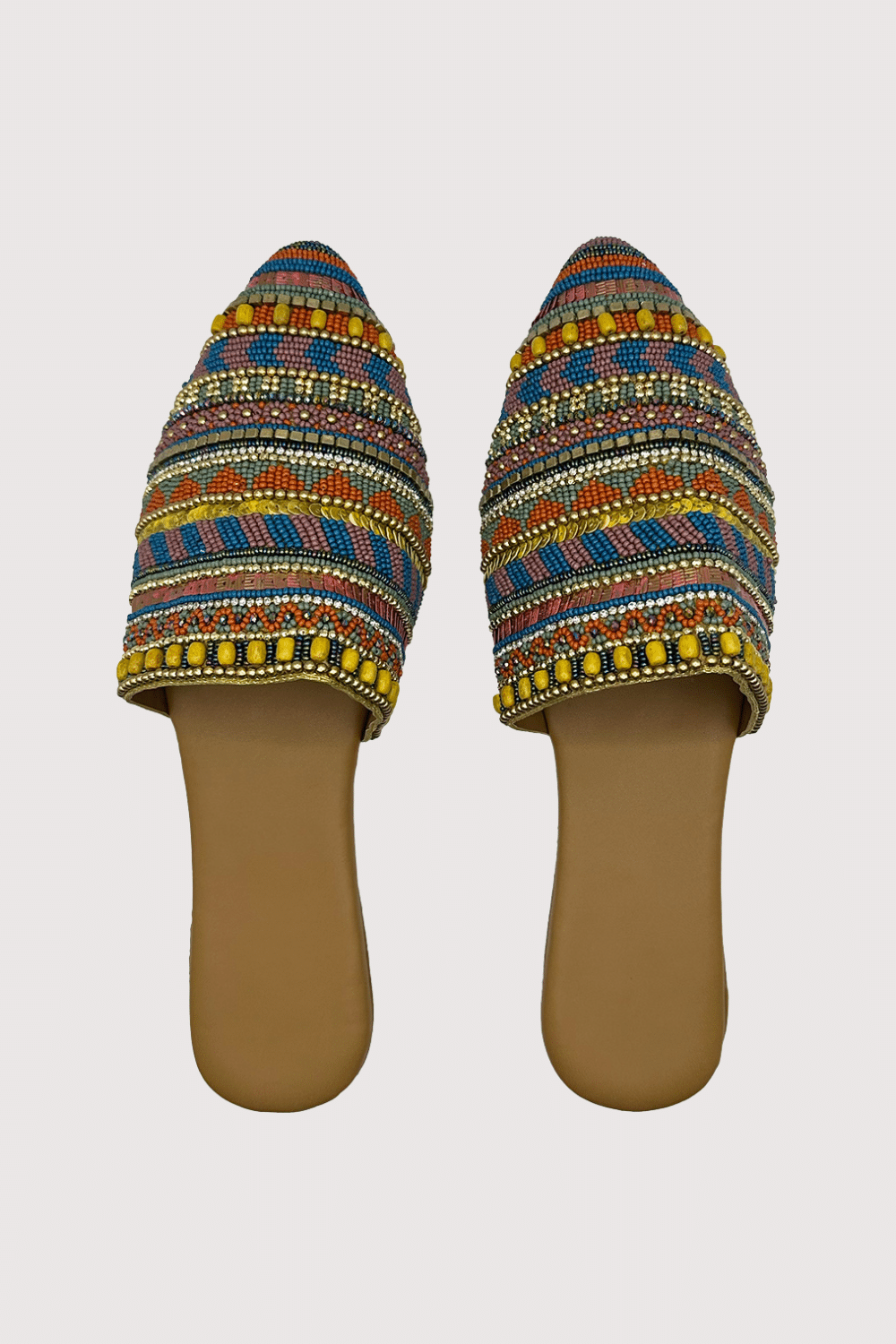 Beaded Mules Slippers