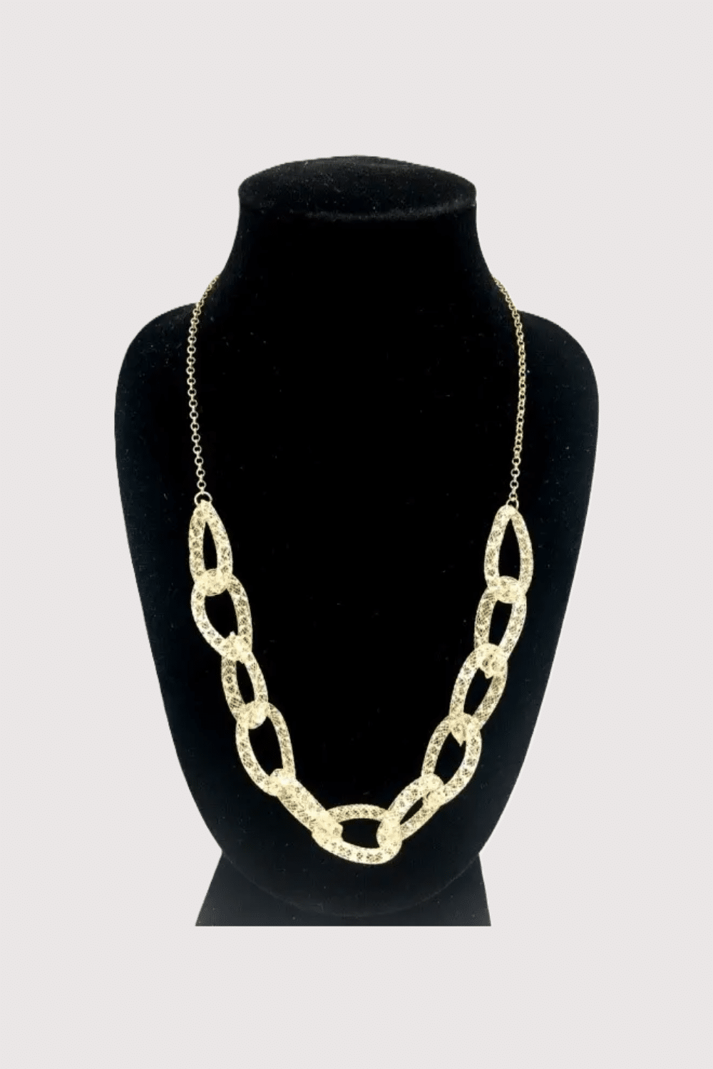 Crystal Mesh Gold Necklace