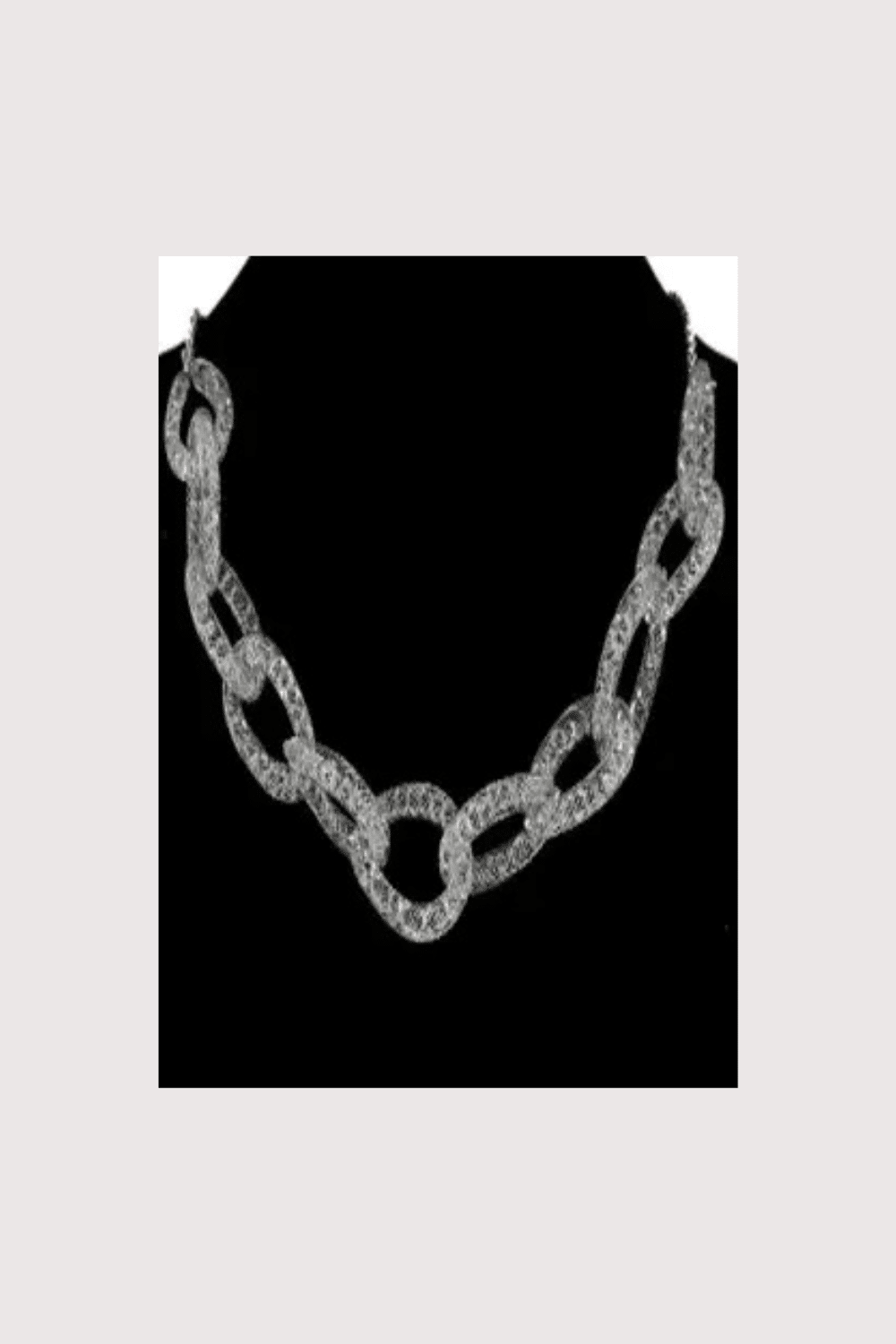 Crystal Mesh Silver Necklace