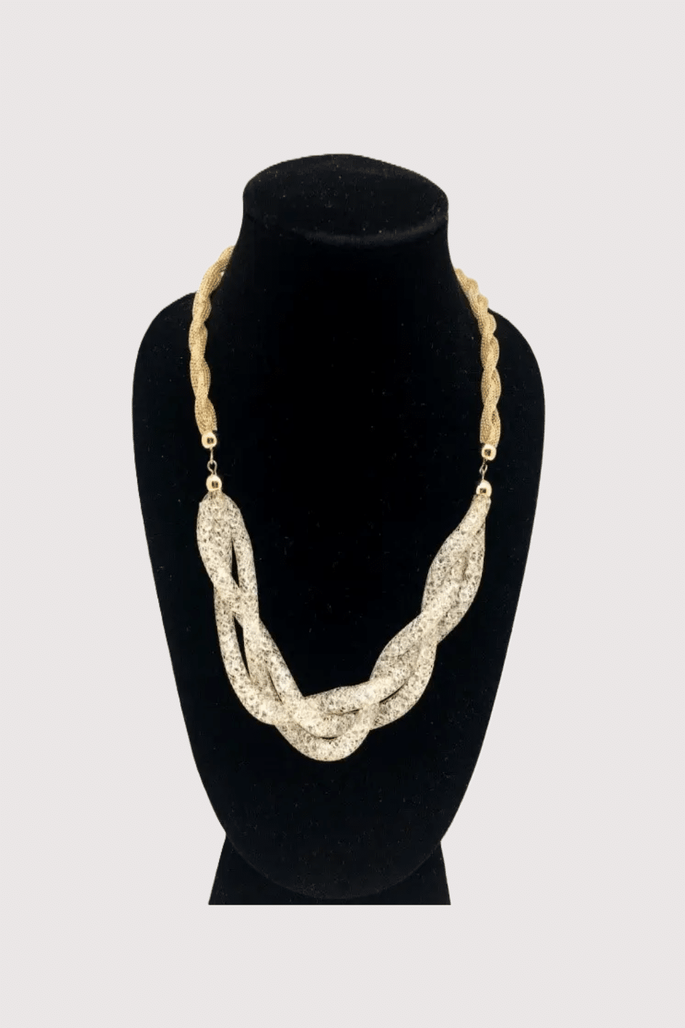 Crystal Mesh Gold Necklace