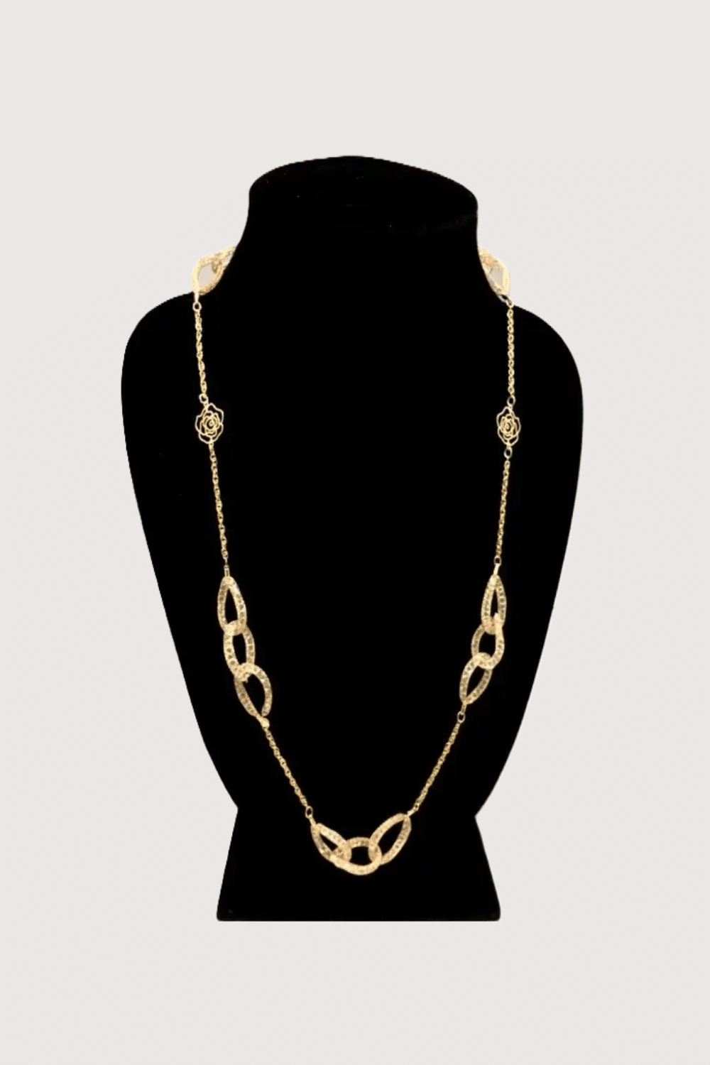 Crystal Mesh Gold Necklace